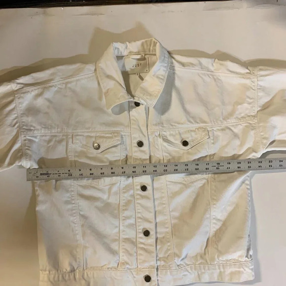 Just Female Women's Nis Denim Cotton Cropped Classic Jean Jacket Size M - Picture 11 of 13